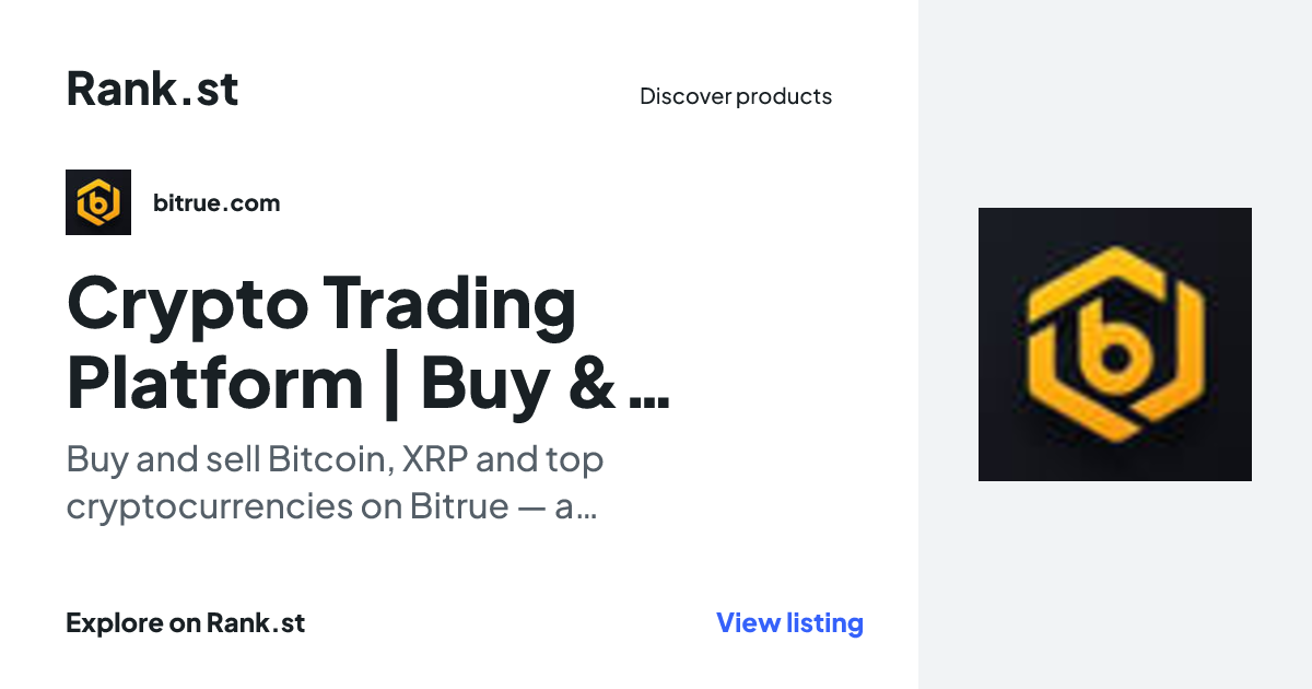 Crypto Trading Platform | Buy & Sell Bitcoin, XRP & Cryptos | Bitrue social card preview