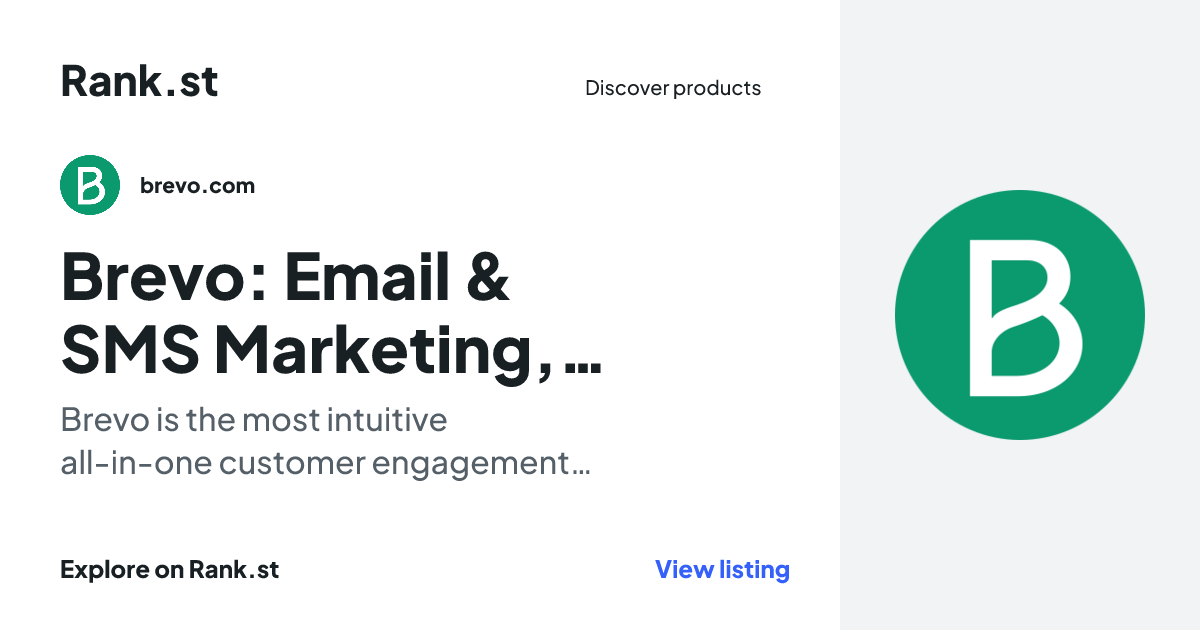 Brevo: Email & SMS Marketing, CRM & Automation Platform social card preview