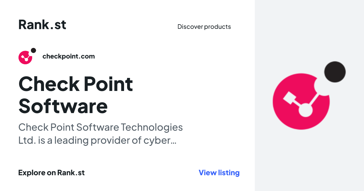 Check Point Software social card preview