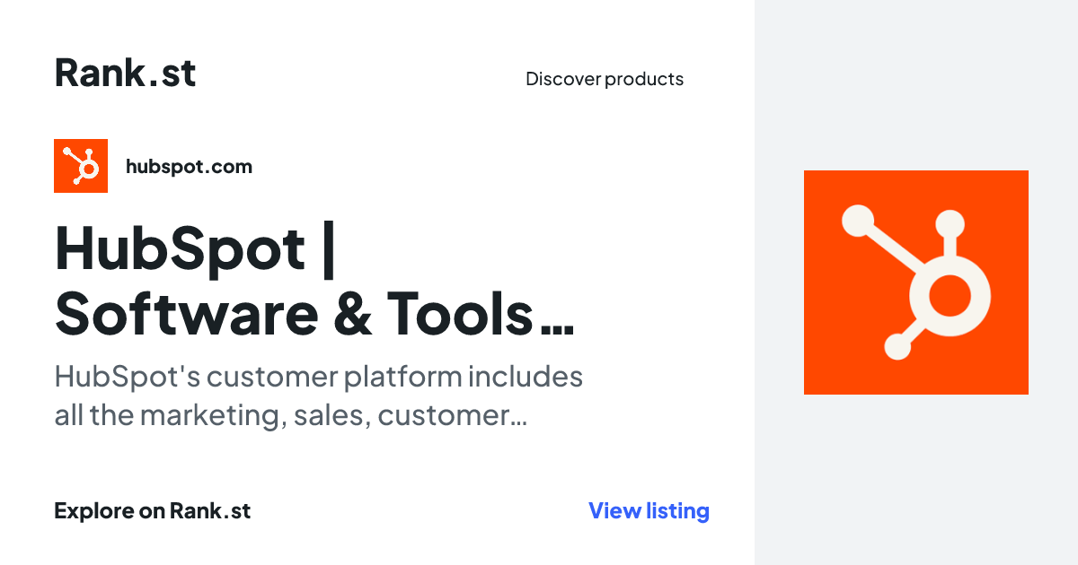 HubSpot | Software & Tools for your Business - Homepage social card preview