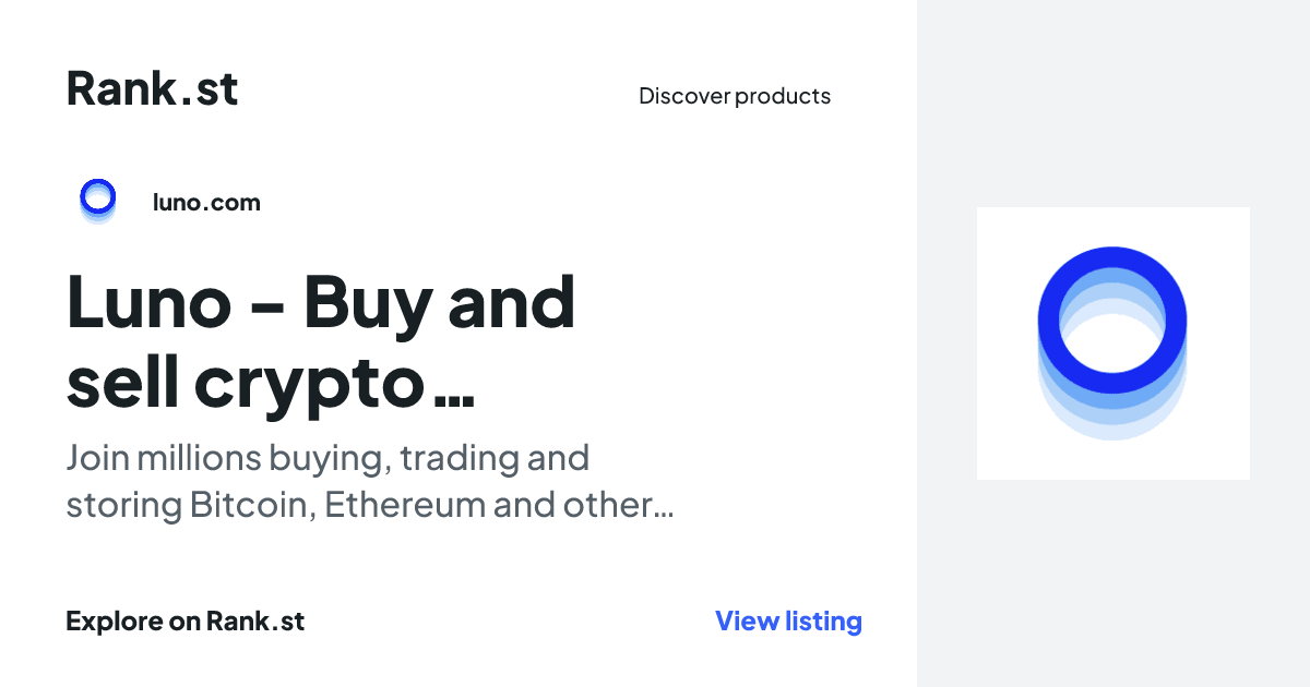 Luno - Buy and sell crypto securely social card preview