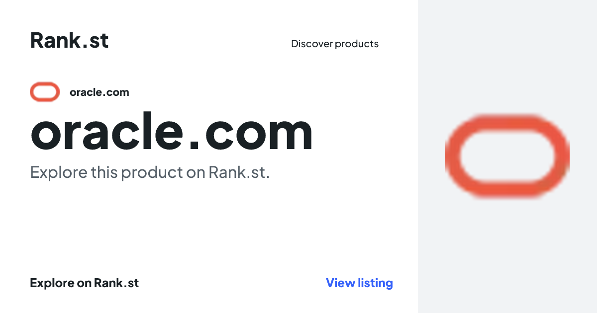 oracle.com social card preview