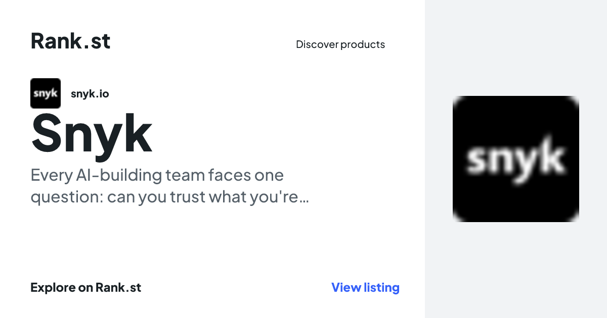 Snyk social card preview