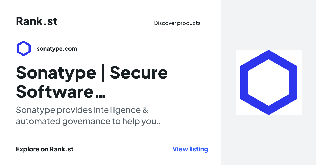 Sonatype | Secure Software Development with Open Source & AI social card preview